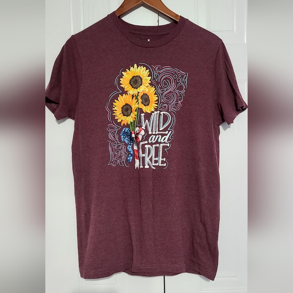 Wild and Free Sunflower Graphic Tee